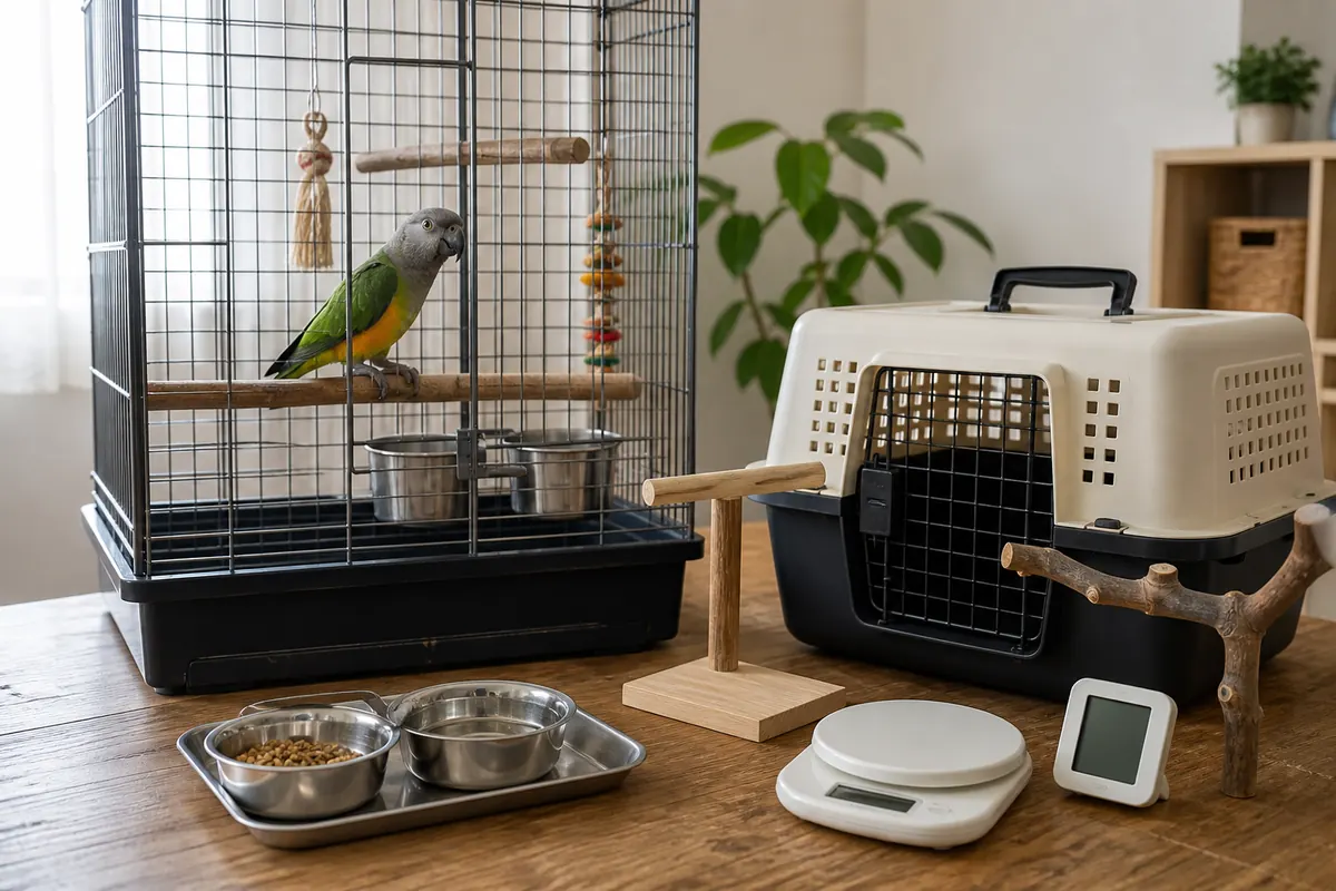 中型インコのケージとキャリーや体重計を迎える前に確認する準備
